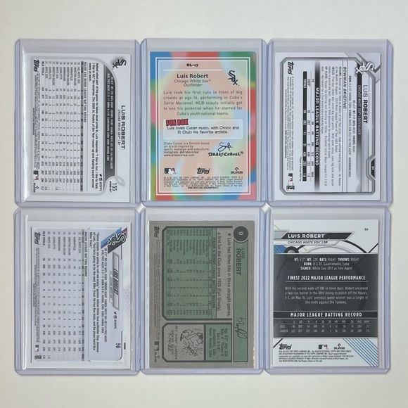 Lot of 6 Luis Robert Chicago White Sox Topps MLB Baseball Cards - Picture 2 of 8